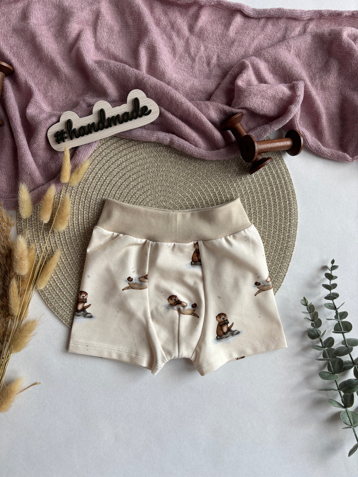 Handmade Kinder Boxershorts „Otter“