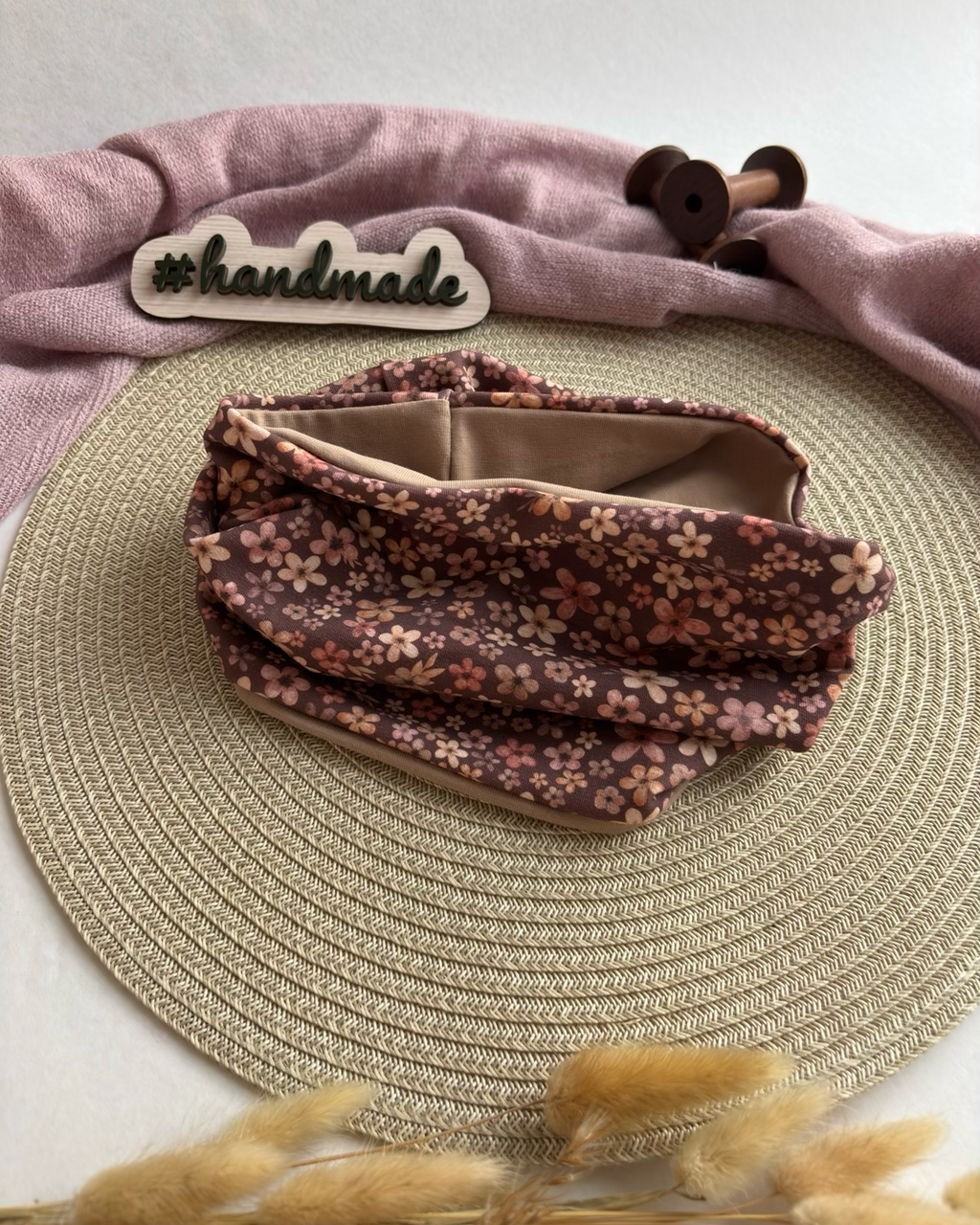 Herbst Limited Edition Handmade Mütze & Loop „Blumen“
