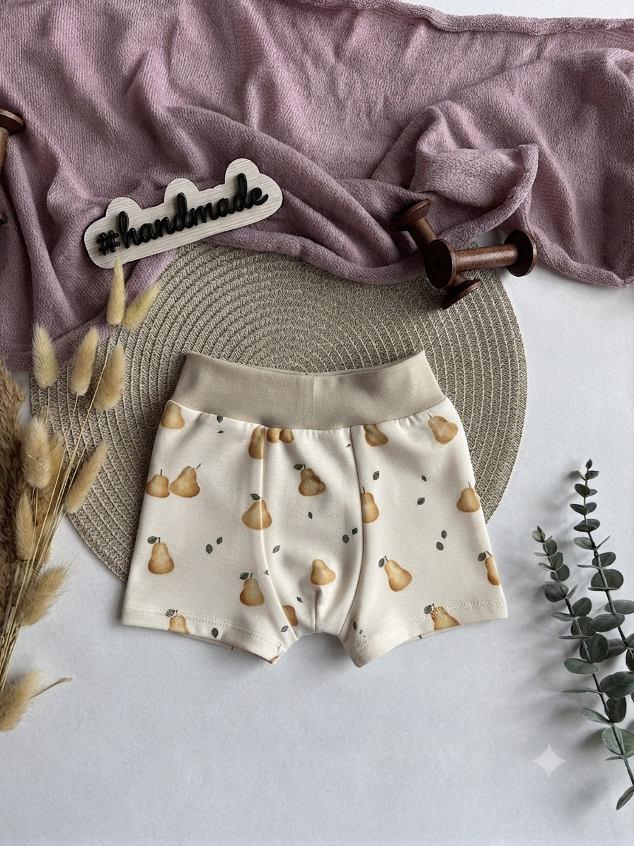 Handmade Kinder Boxershorts „Birne“