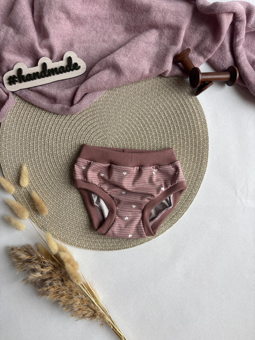 Handmade Kinder Unterhose „Herzen“
