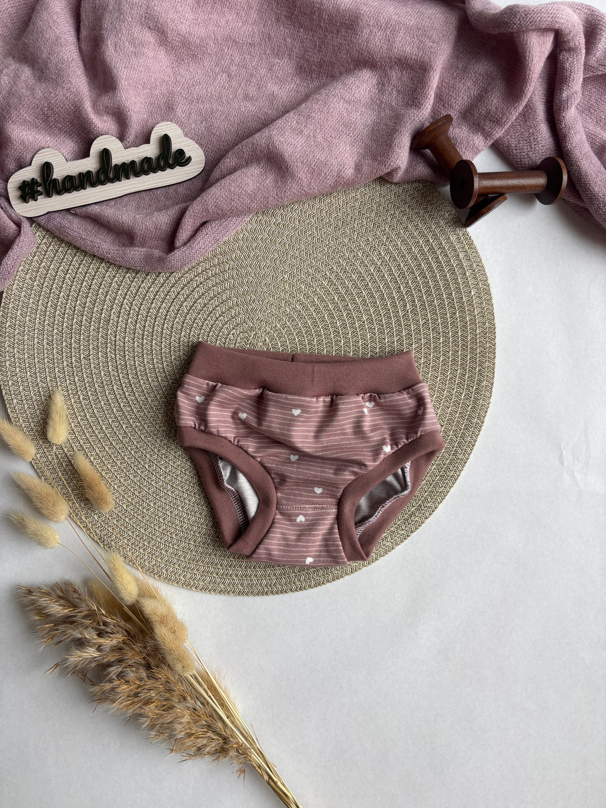 Handmade Kinder Unterhose „Herzen“