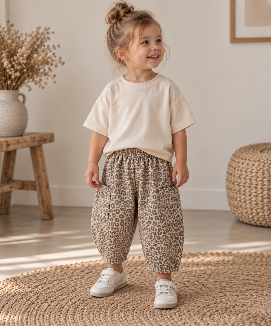 Barrel Pants „Leo Greige“