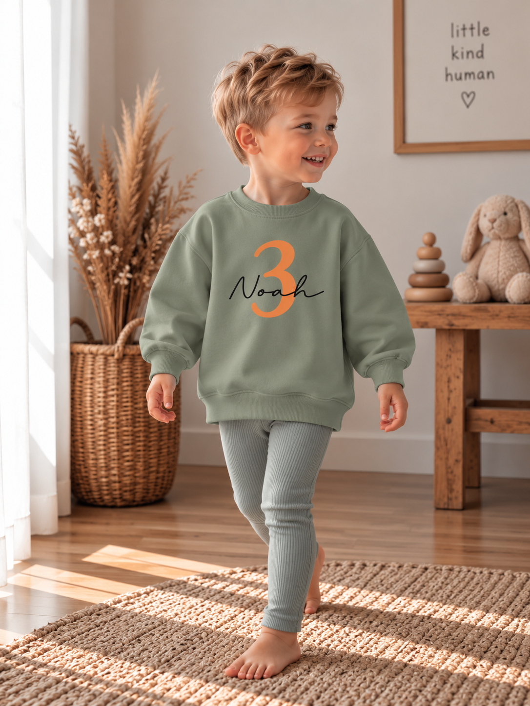 Handmade personalisierter Oversized Sweater „Zahl“