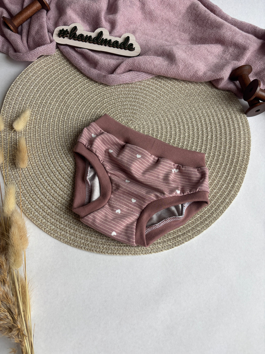 Handmade Kinder Unterhose „Herzen“