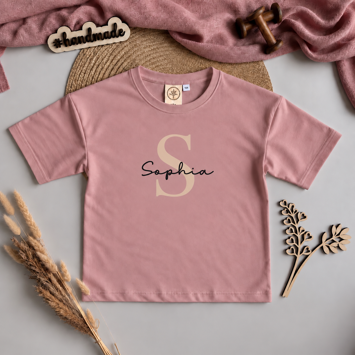Handmade personalisiertes Oversized T-Shirt „Buchstabe“