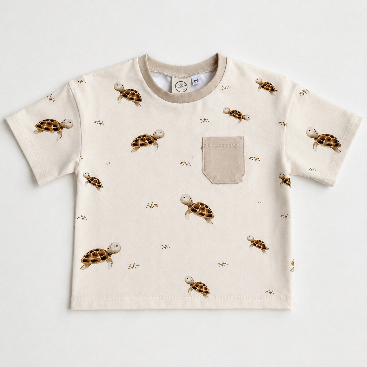 Handmade Oversized T-Shirt „Schildkröten“