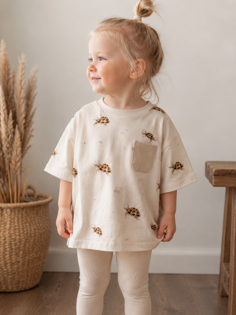 Handmade Oversized T-Shirt „Schildkröten“