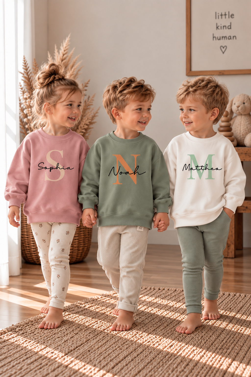 Handmade personalisierter Oversized Sweater „Buchstabe“