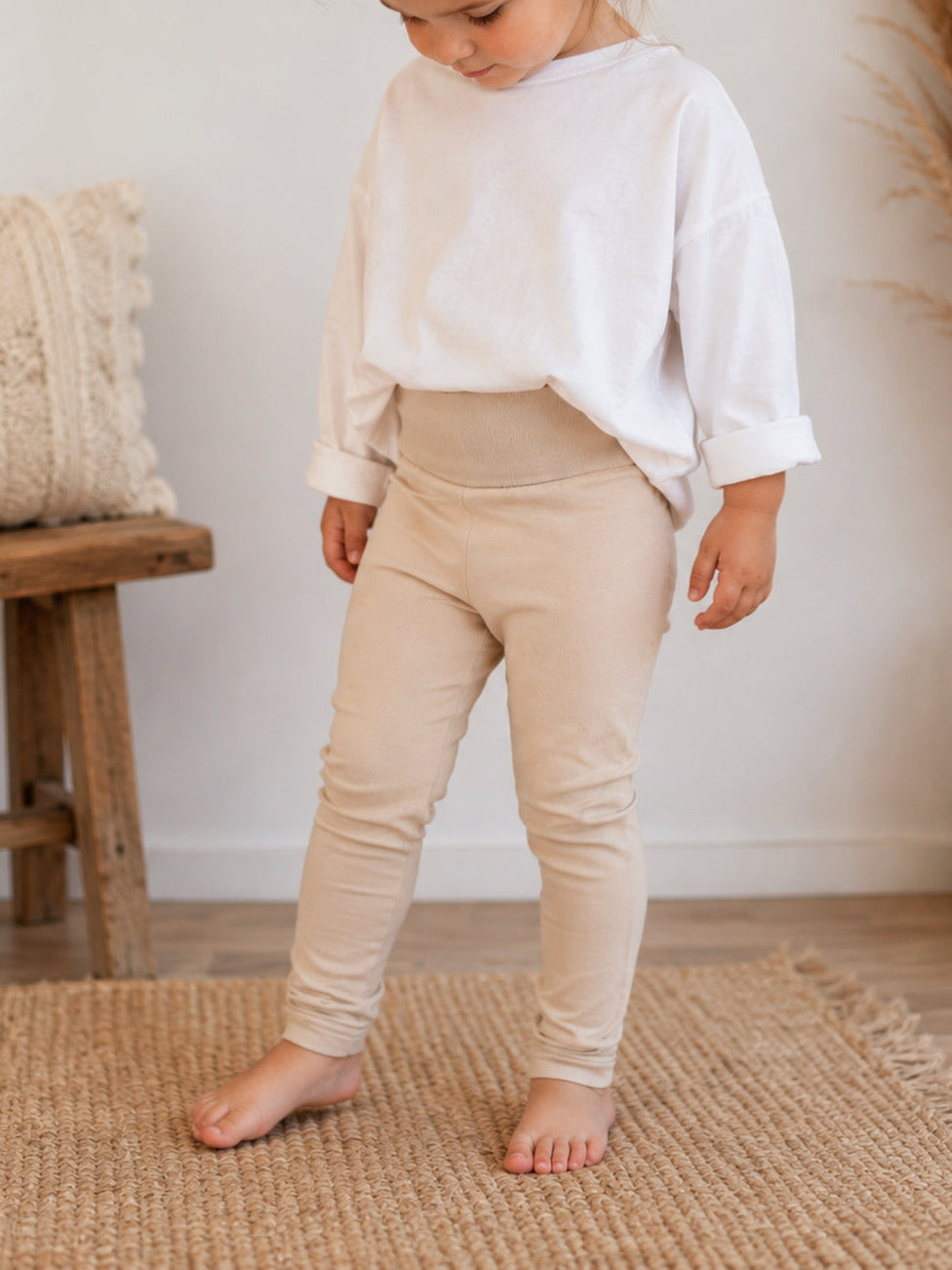 Handmade Leggings „Uni Beige“