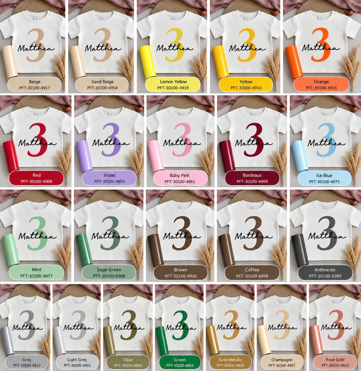 Handmade personalisiertes Oversized T-Shirt „Zahl“