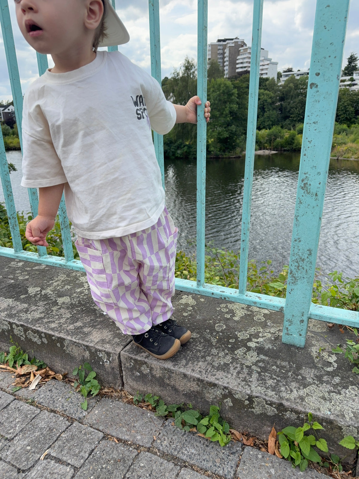 Barrel Pants „Lila Karo“