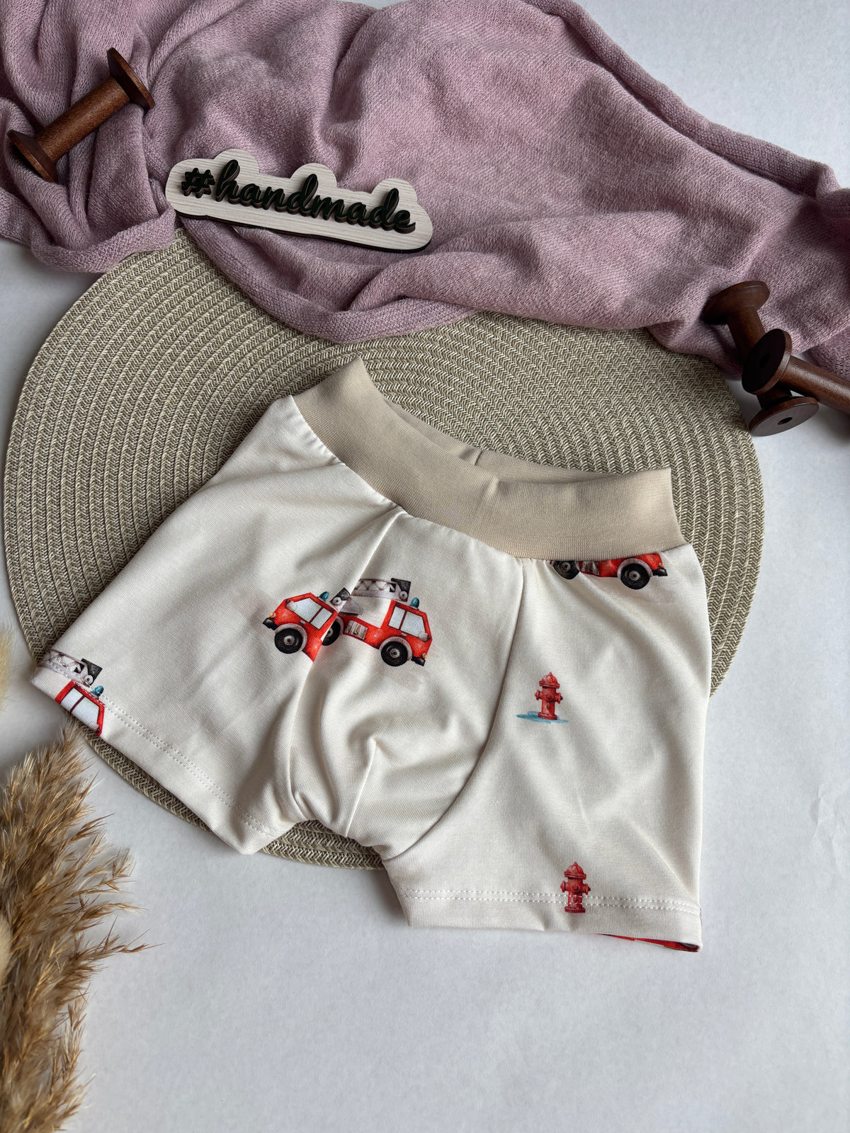 Handmade Kinder Boxershorts „Feuerwehr“