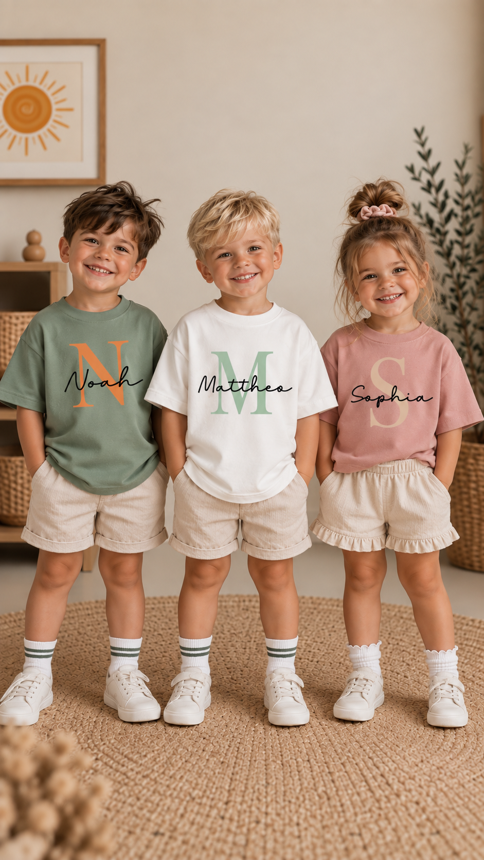 Handmade personalisiertes Oversized T-Shirt „Buchstabe“