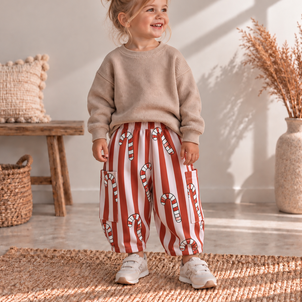 Limited Edition Barrel Pants Weihnachten Rot/Rosa