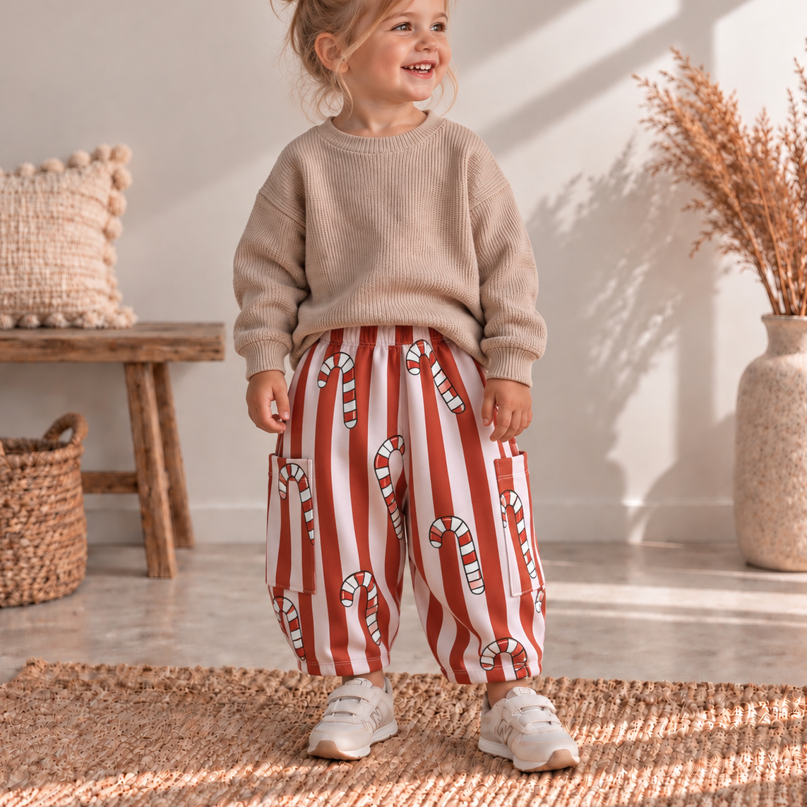Limited Edition Barrel Pants Weihnachten Rot/Rosa