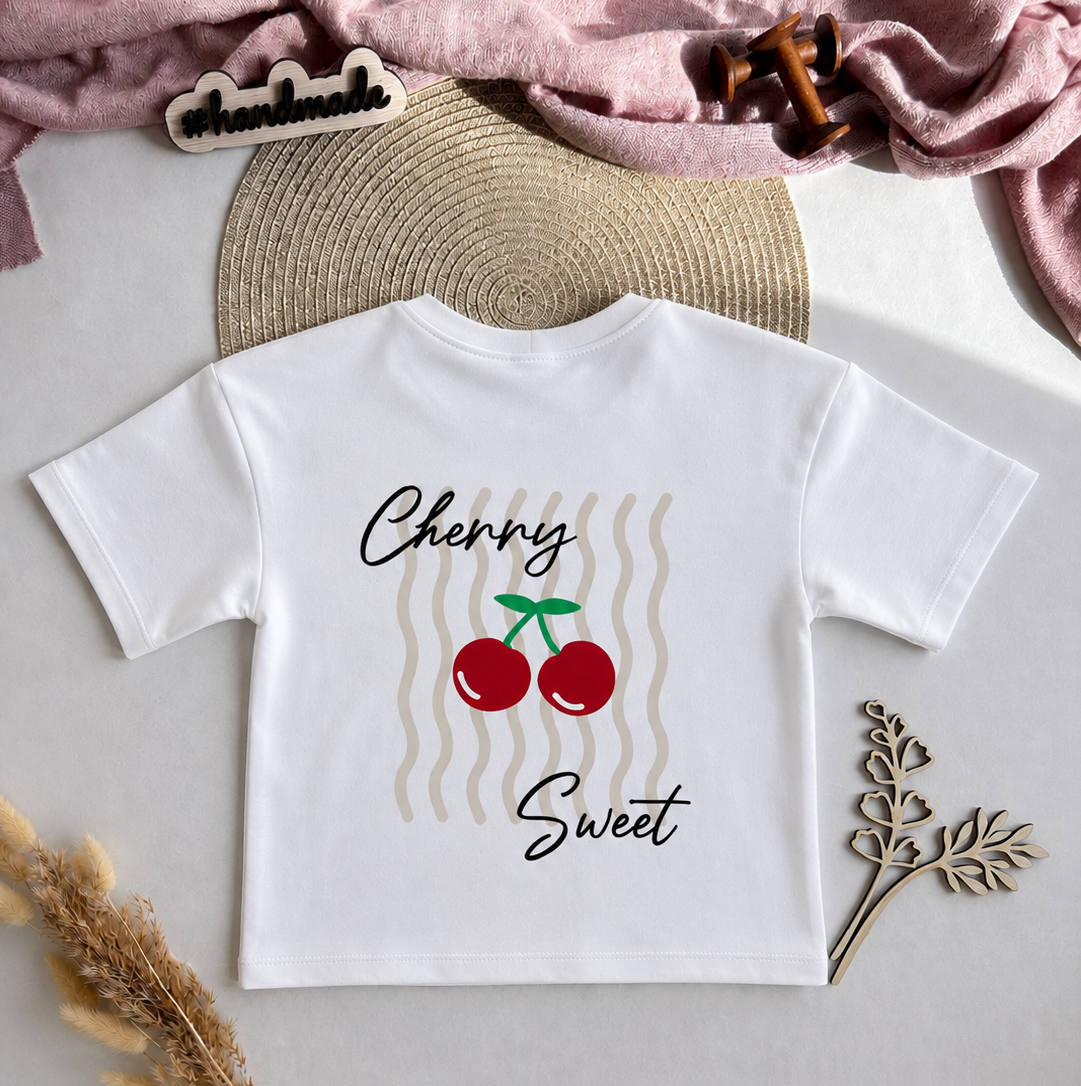 Handmade Oversized T-Shirt „Cherry Sweet“