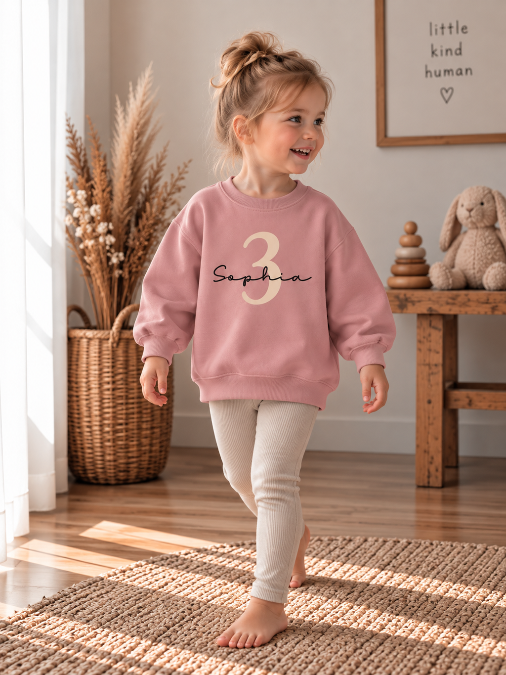 Handmade personalisierter Oversized Sweater „Zahl“