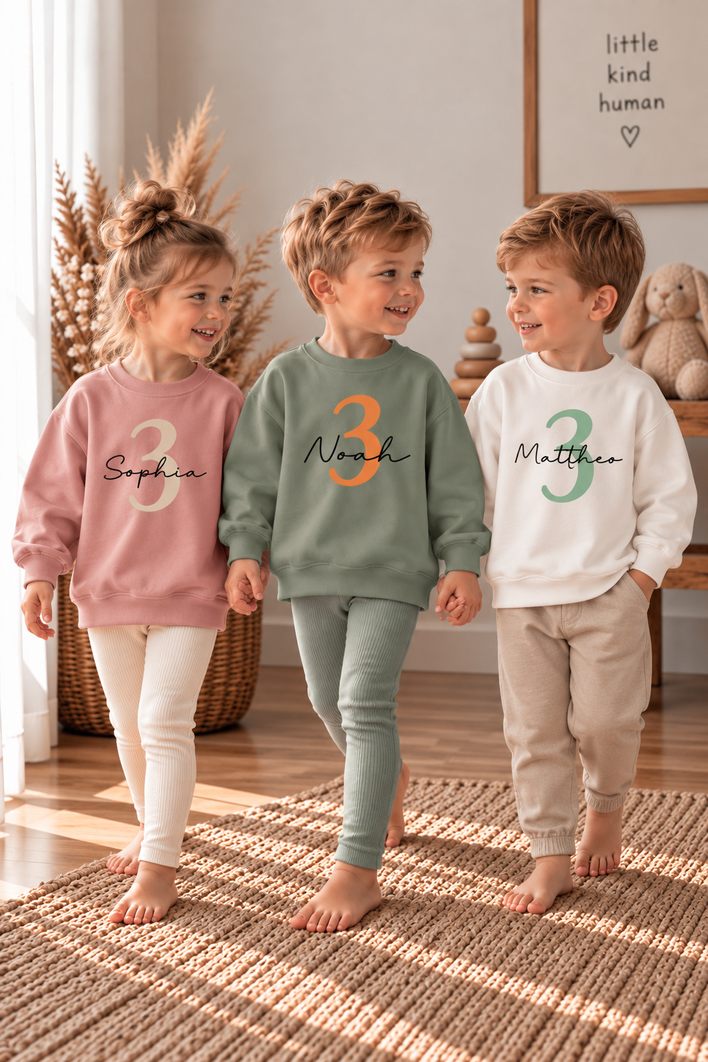 Handmade personalisierter Oversized Sweater „Zahl“