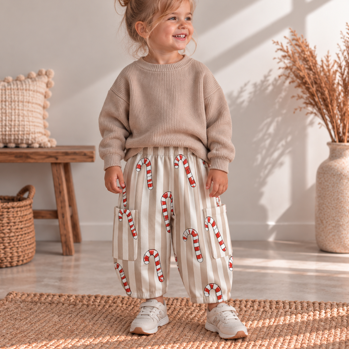 Limited Edition Barrel Pants Weihnachten Creme/Beige