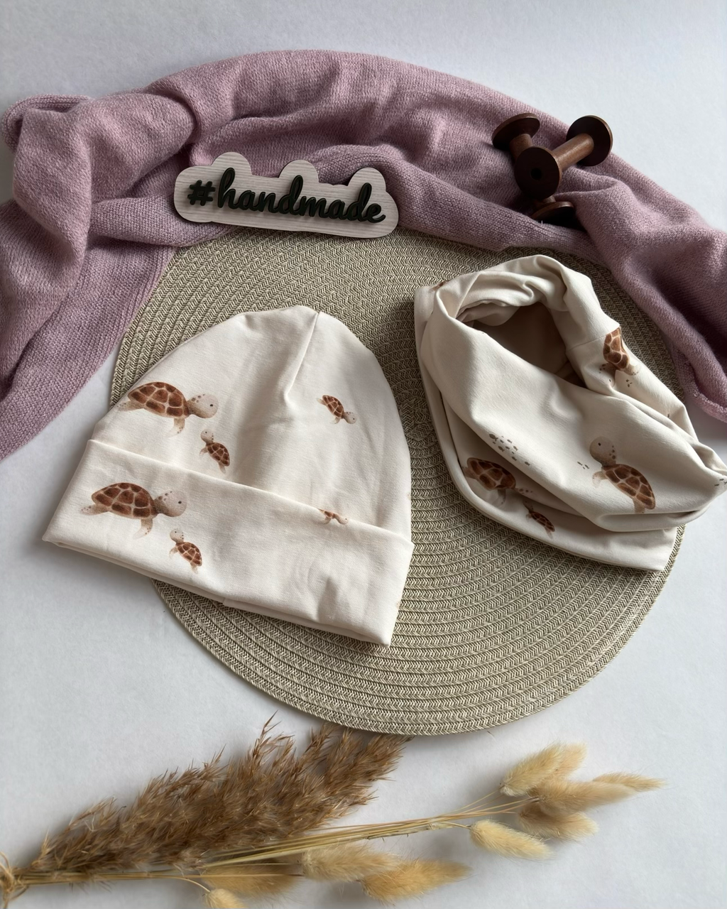 Handmade Mütze & Loop „Schildkröten“