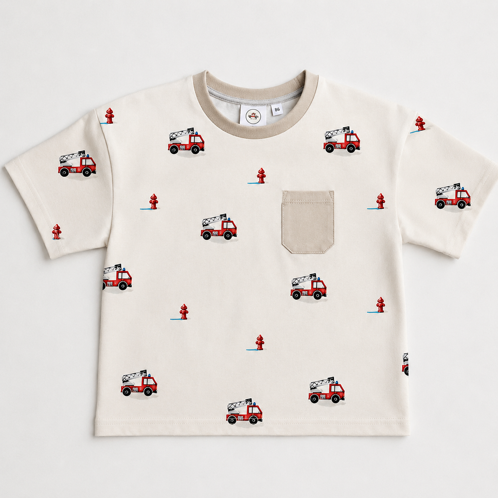 Handmade Oversized T-Shirt „Feuerwehr“