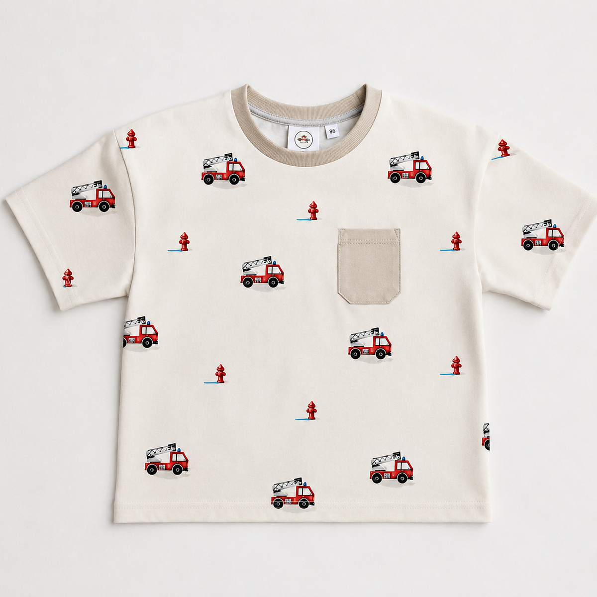 Handmade Oversized T-Shirt „Feuerwehr“
