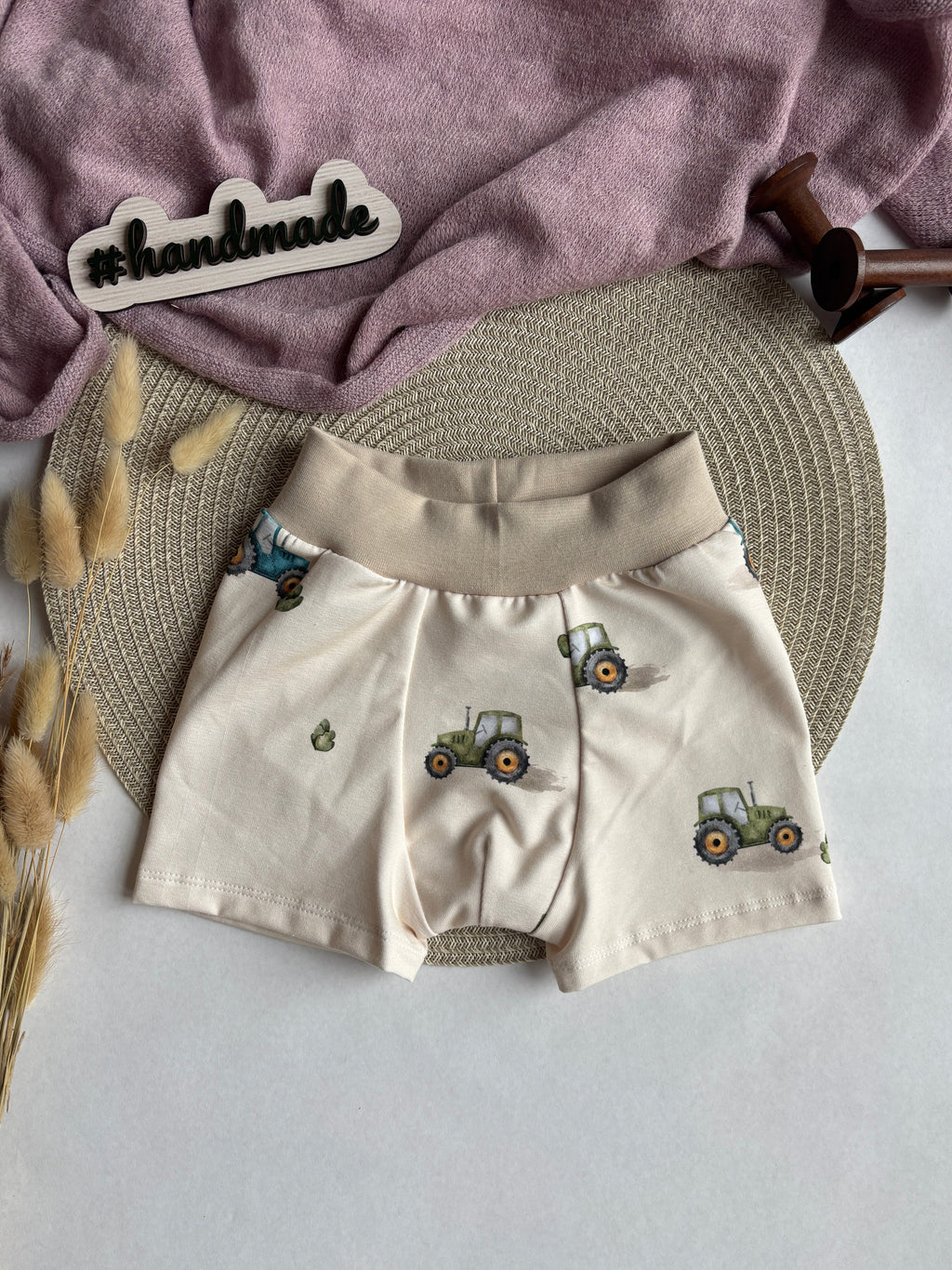 Handmade Kinder Boxershorts „Trecker“