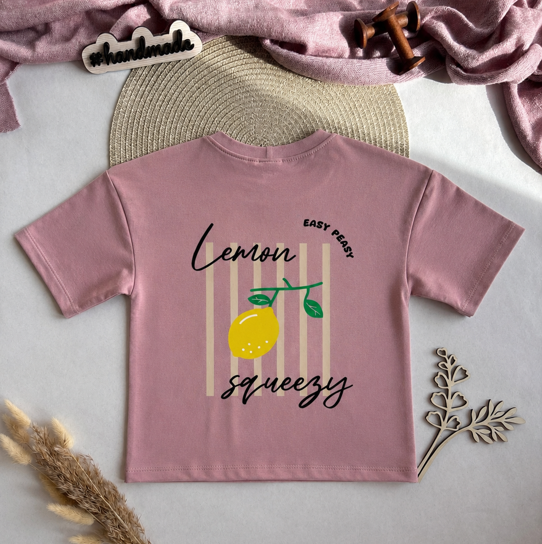 Handmade Oversized T-Shirt „Lemon Squeezy "