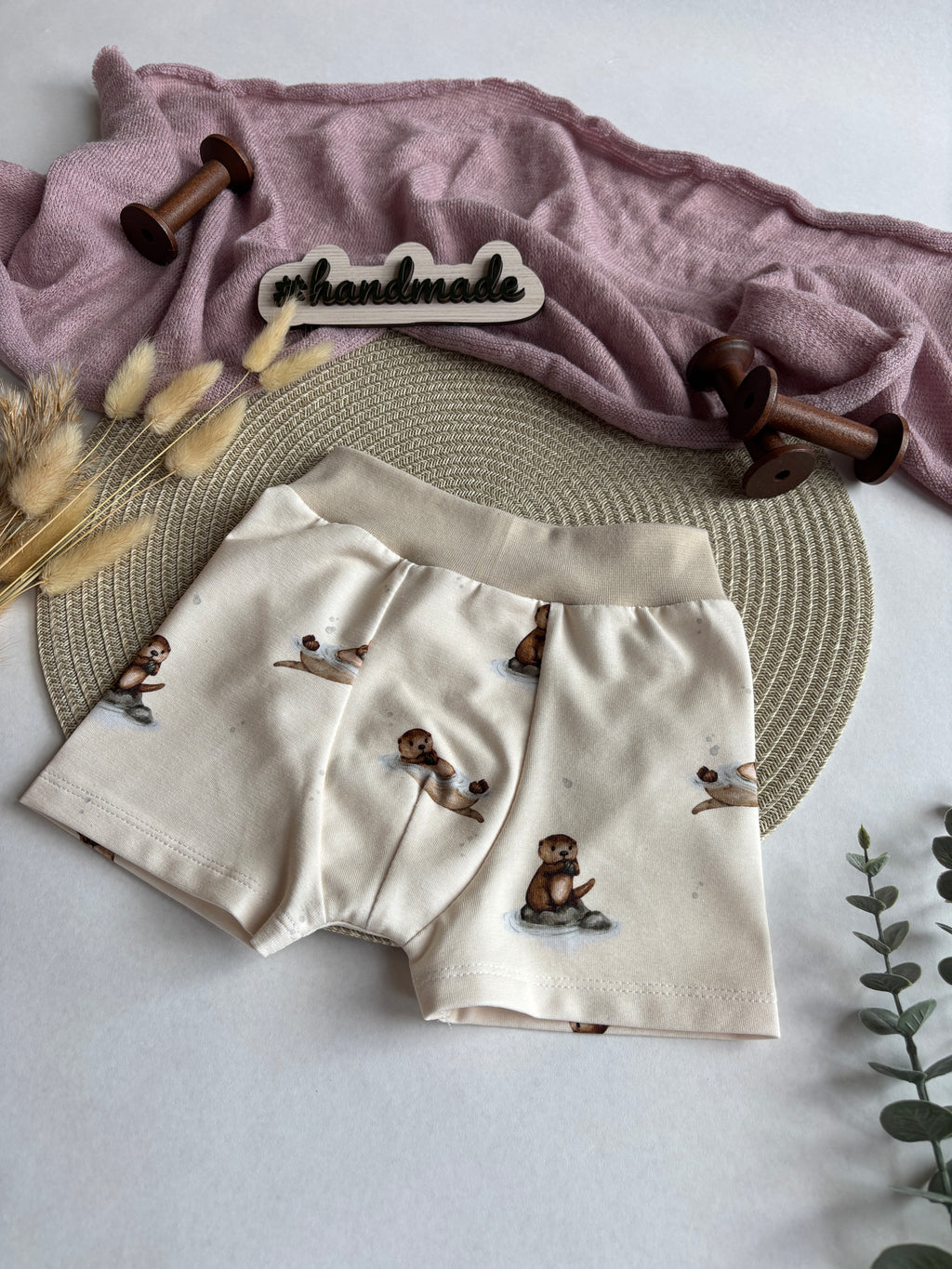 Handmade Kinder Boxershorts „Otter“