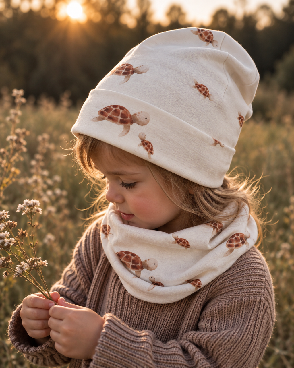 Handmade Mütze & Loop „Schildkröten“