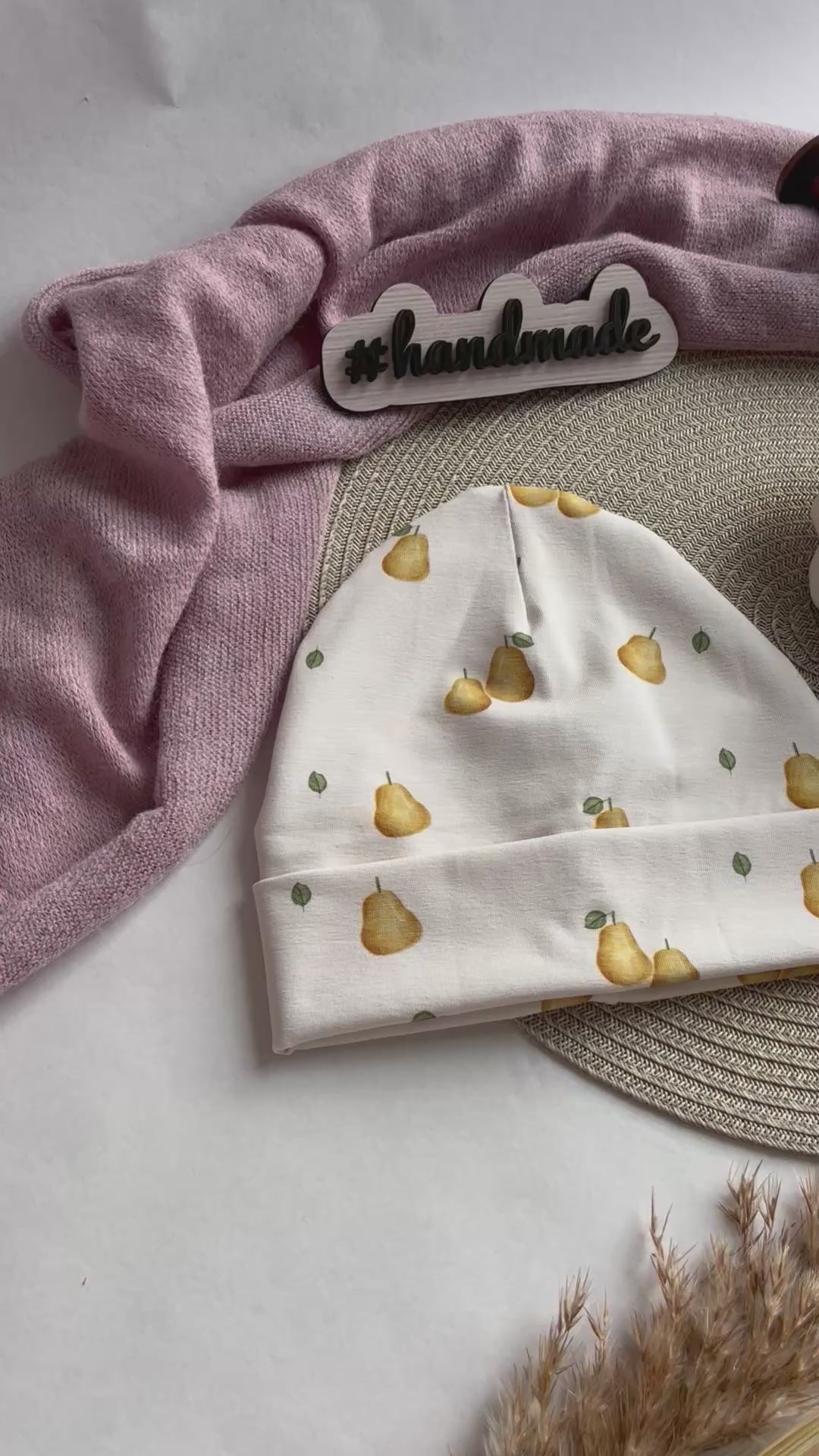 Handmade Mütze & Loop „Birnen“