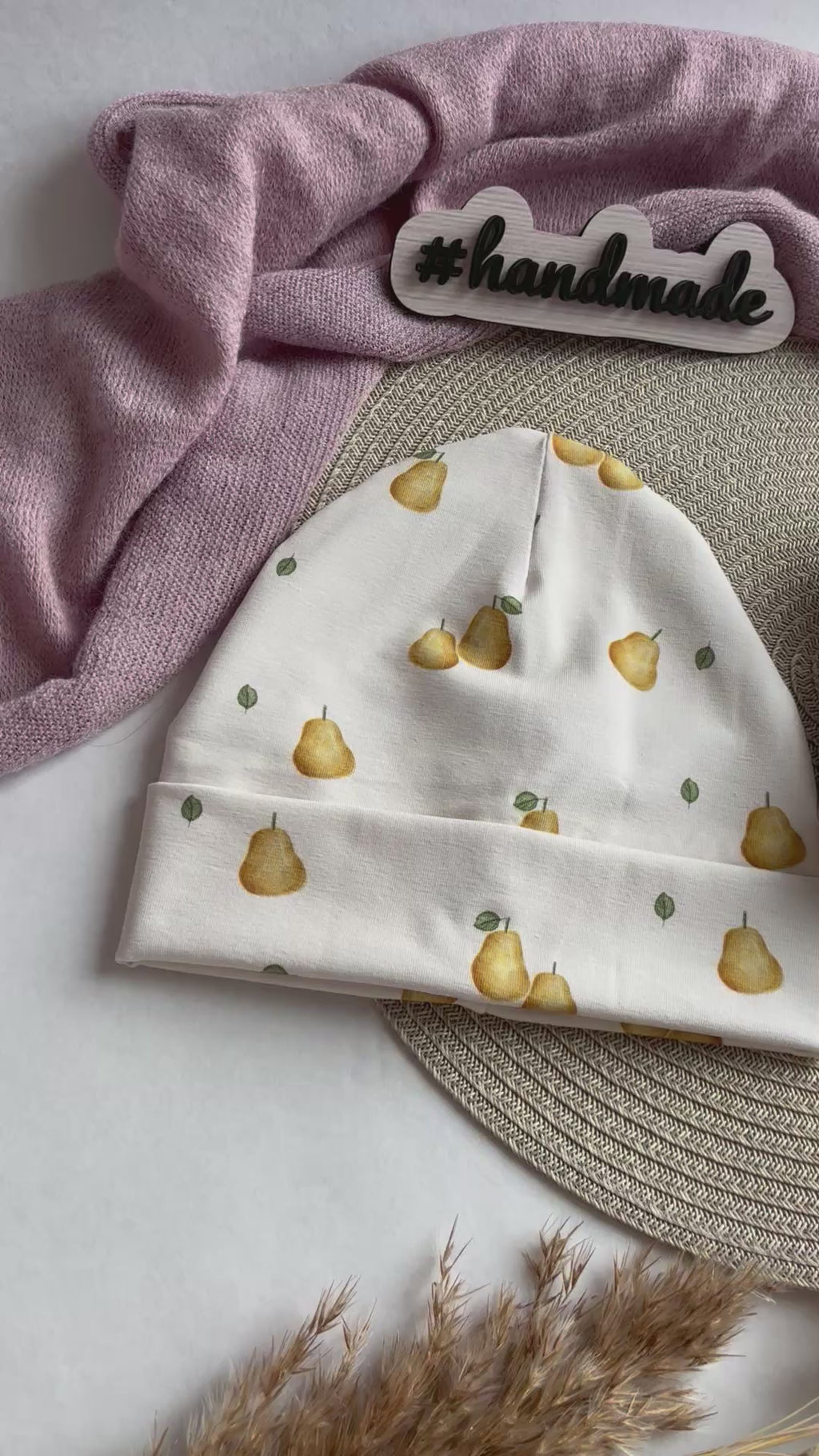Handmade Mütze & Loop „Birnen“