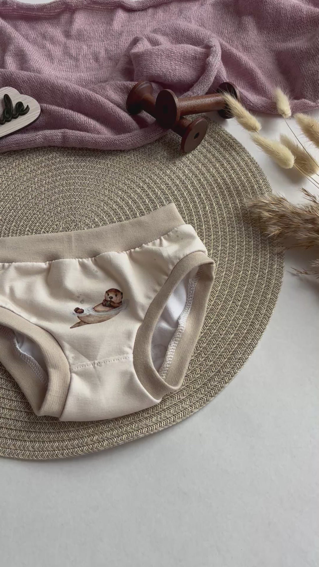 Handmade Kinder Unterhose „Otter“